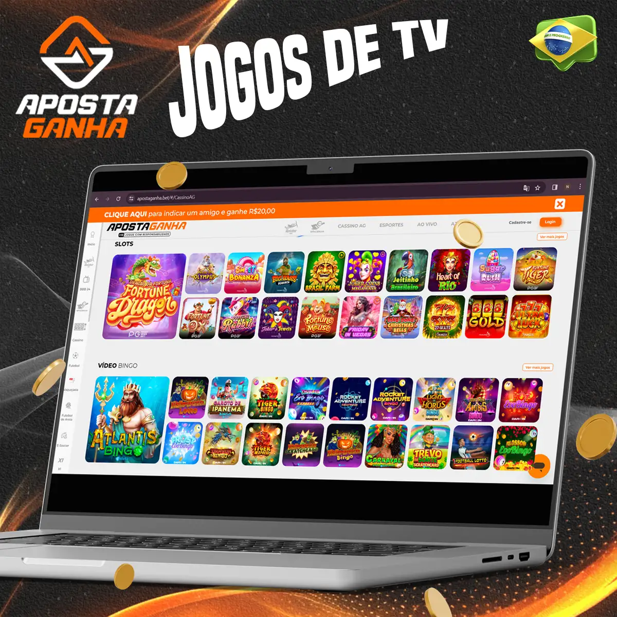 Jogos televisionados no Casino Aposta Ganha no Brasil