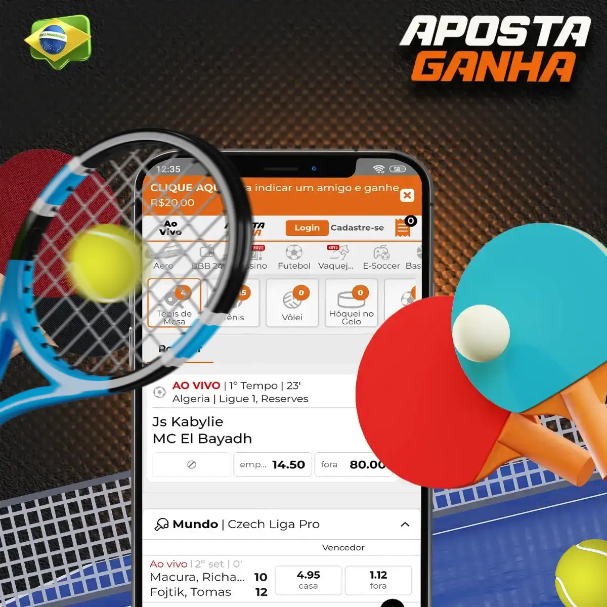Apostas em tenis na casa de apostas Aposta Ganha no Brasil