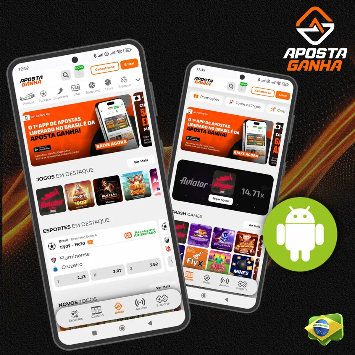 Revisão da instalação do aplicativo para Android da casa de apostas Aposta Ganha no Brasil